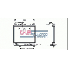 2200001 KUHLER SCHNEIDER Радиатор, охлаждение двигател