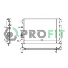 PR 6040A1 PROFIT Радиатор, охлаждение двигателя