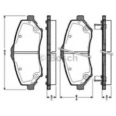 0 986 TB3 007 BOSCH Комплект тормозных колодок, дисковый тормоз