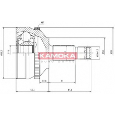 6576 KAMOKA Шарнирный комплект, приводной вал