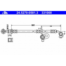 24.5270-0581.3 ATE Тормозной шланг