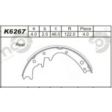 K6267 ASIMCO Комплект тормозных колодок