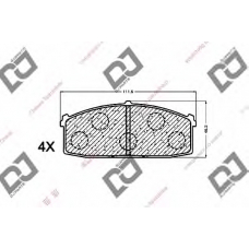 BP1231 DJ PARTS Комплект тормозных колодок, дисковый тормоз