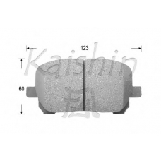 D2217 KAISHIN Комплект тормозных колодок, дисковый тормоз