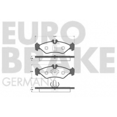 5502223328 EUROBRAKE Комплект тормозных колодок, дисковый тормоз