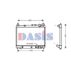 210031N AKS DASIS Радиатор, охлаждение двигателя
