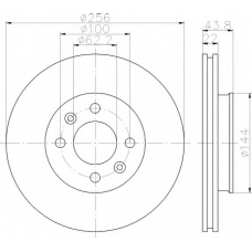 8DD 355 117-981 HELLA Тормозной диск