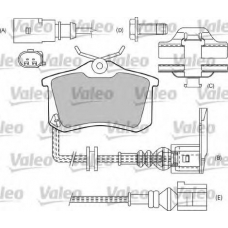 551684 VALEO Комплект тормозных колодок, дисковый тормоз