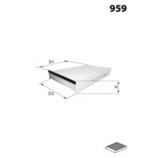 ELR7061 MECAFILTER Фильтр, воздух во внутренном пространстве