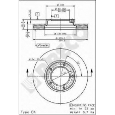 BS 8180 BRECO Тормозной диск