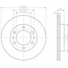 8DD 355 105-191 HELLA PAGID Тормозной диск