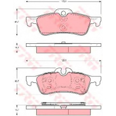 GDB1561 TRW Комплект тормозных колодок, дисковый тормоз