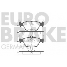 5502223330 EUROBRAKE Комплект тормозных колодок, дисковый тормоз