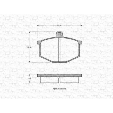 363702160121 MAGNETI MARELLI Комплект тормозных колодок, дисковый тормоз