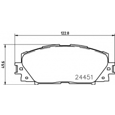 8DB 355 016-191 HELLA PAGID Комплект тормозных колодок, дисковый тормоз