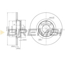 DBB784S BREMSI Тормозной диск