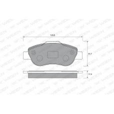 151-1967 WEEN Комплект тормозных колодок, дисковый тормоз