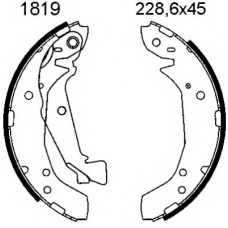 01819 BSF Комплект тормозных колодок