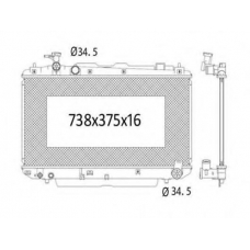 736-1012 TYC Радиатор, охлаждение двигателя