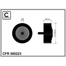 500223 CAFFARO Паразитный / ведущий ролик, поликлиновой ремень