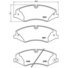 P 44 022 BREMBO Комплект тормозных колодок, дисковый тормоз