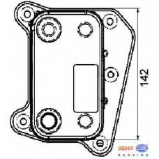 8MO 376 726-091 HELLA Масляный радиатор, двигательное масло