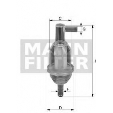 WK 31/8 MANN-FILTER Фильтр топливный