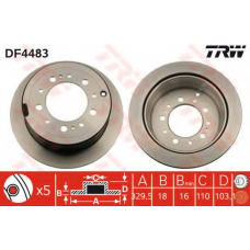 DF4483 TRW Тормозной диск