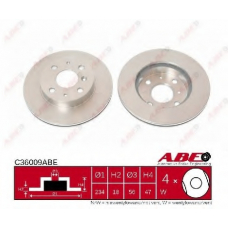 C36009ABE ABE Тормозной диск