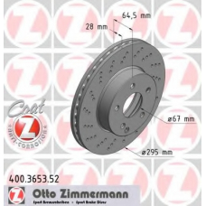 400.3653.52 ZIMMERMANN Тормозной диск