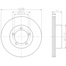 8DD 355 103-161 HELLA Тормозной диск