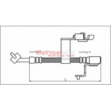 4112510 METZGER Тормозной шланг