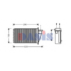 089002N AKS DASIS Теплообменник, отопление салона
