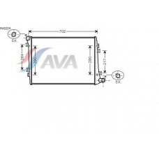 VW2224 AVA Радиатор, охлаждение двигателя