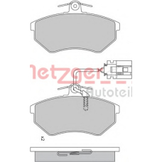 1170674 METZGER Комплект тормозных колодок, дисковый тормоз