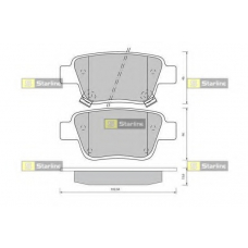 BD S834P STARLINE Комплект тормозных колодок, дисковый тормоз