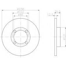 8DD 355 107-011 HELLA Тормозной диск