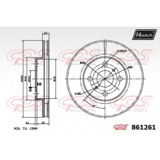 861261.6060 MAXTECH Тормозной диск