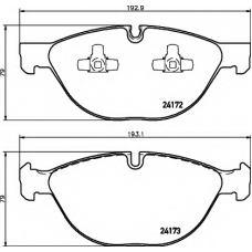 N-1734 COBREQ Комплект тормозных колодок, дисковый тормоз