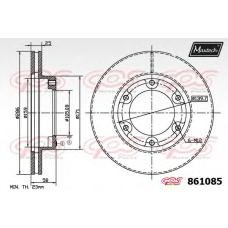 861085.0000 MAXTECH Тормозной диск