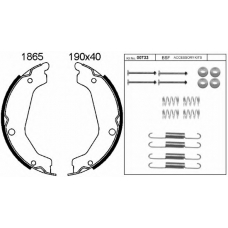 01865K BSF Комплект тормозных колодок, стояночная тормозная с