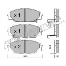 450.0 TRUSTING Комплект тормозных колодок, дисковый тормоз