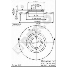 BS 7274 BRECO Тормозной диск