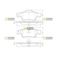 BD S827P STARLINE Комплект тормозных колодок, дисковый тормоз