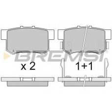BP2750 BREMSI Комплект тормозных колодок, дисковый тормоз