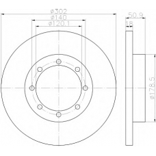 8DD 355 117-281 HELLA Тормозной диск