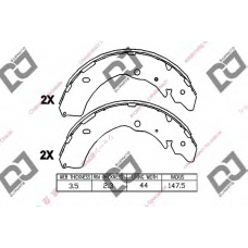 BS1324 DJ PARTS Комплект тормозных колодок