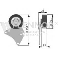 FU22916 FLENNOR Паразитный / ведущий ролик, поликлиновой ремень