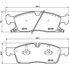 P 37 015 BREMBO Комплект тормозных колодок, дисковый тормоз