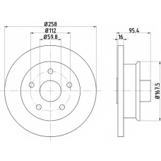 8DD 355 102-361 HELLA PAGID Тормозной диск